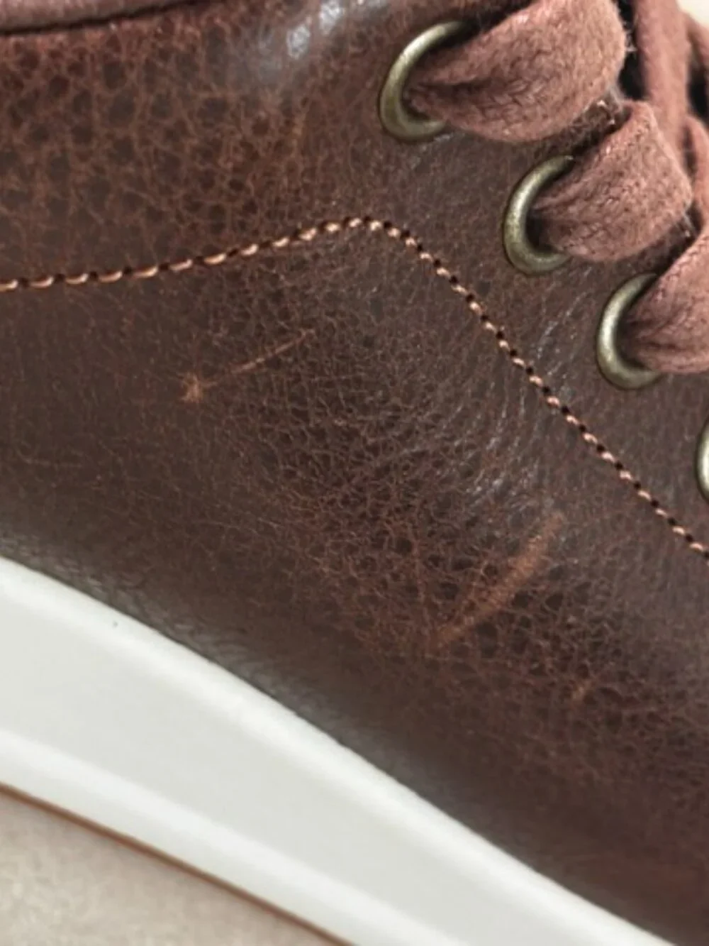 KURU Roam Shoes Mens Size 9.5 Clove Brown Leather Comfort Walking Sneakers
